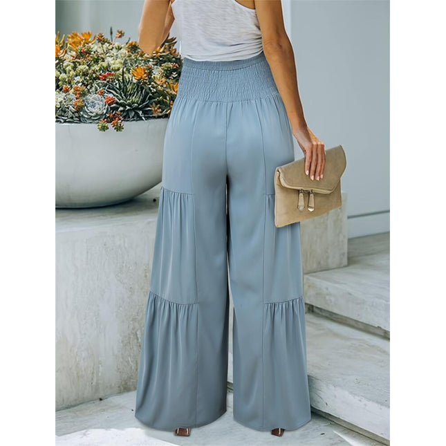 Smocked High Waist Pants