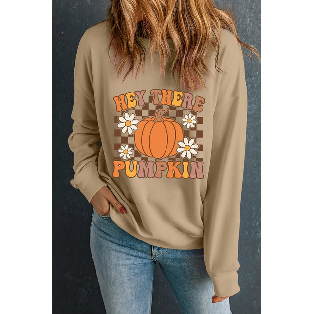 Pumpkin Graphic Long Sleeve Sweatshirt