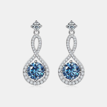 1 Carat Moissanite 925 Sterling Silver Earrings