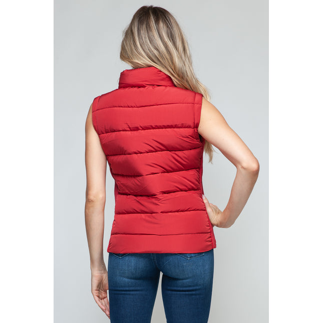 Snobbish Zip Up Turtleneck Vest with Pockets