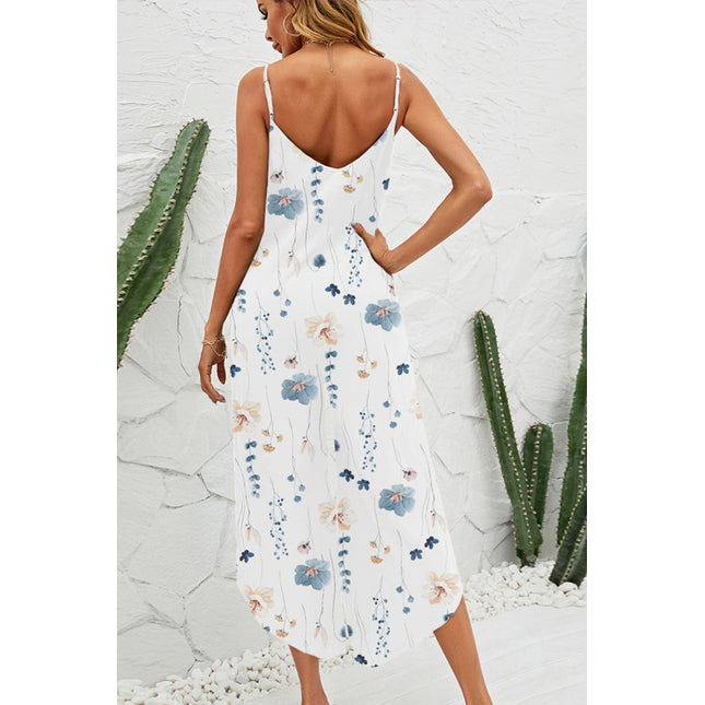 Printed Scoop Neck Wide Leg Jumpsuit