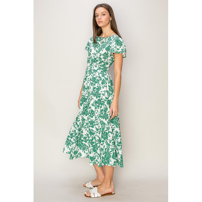 HYFVE Floral Cutout Midi Dress