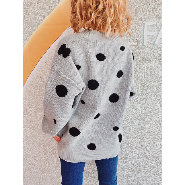 Polka Dot Button Up Cardigan