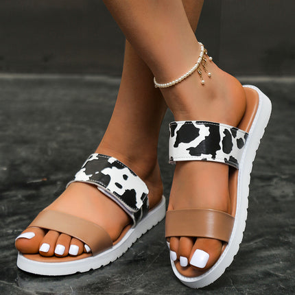 Animal Print Open Toe Sandals