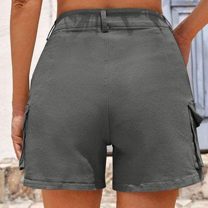 Pocketed High Waist Shorts