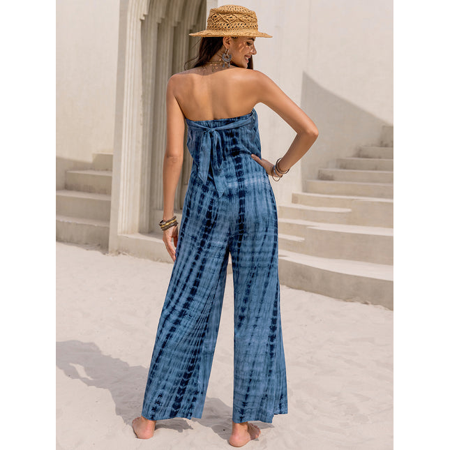 Tied Tube Wide Leg Jumpsuit