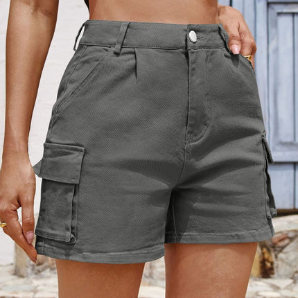 Pocketed High Waist Shorts