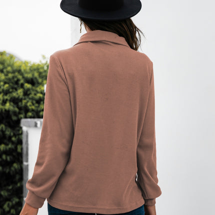 Half Button Long Sleeve T-Shirt