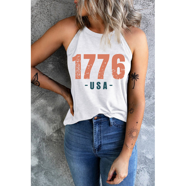 1776 USA Round Neck Tank