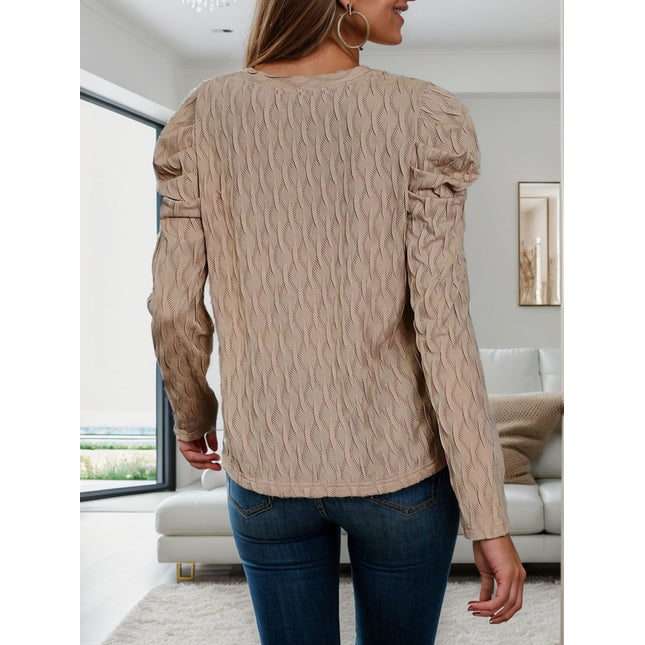 V-Neck Puff Sleeve Top