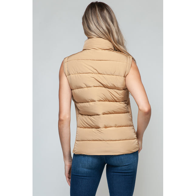 Snobbish Zip Up Turtleneck Vest with Pockets