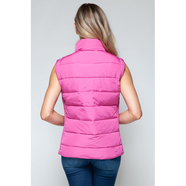 Snobbish Zip Up Turtleneck Vest with Pockets