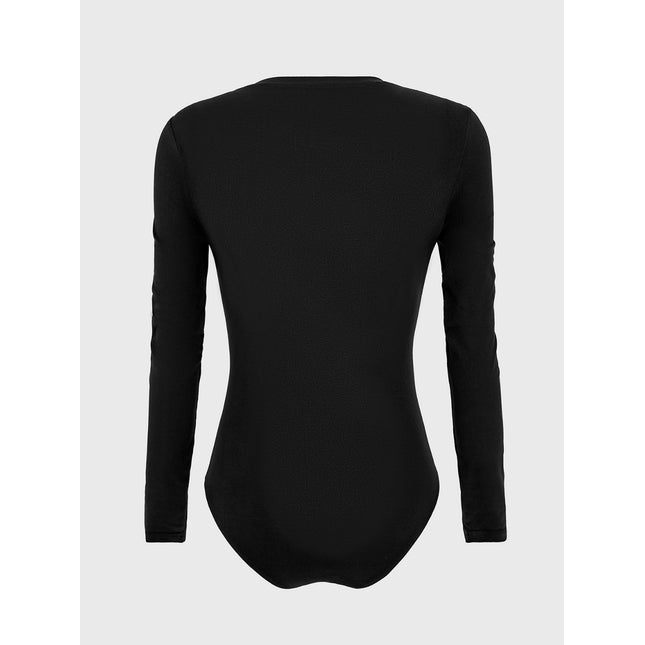 Round Neck Long Sleeve Bodysuit