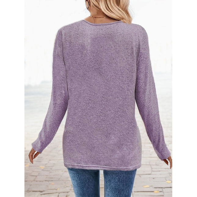 Square Neck Long Sleeve T-Shirt