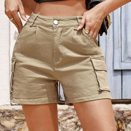 Pocketed High Waist Shorts