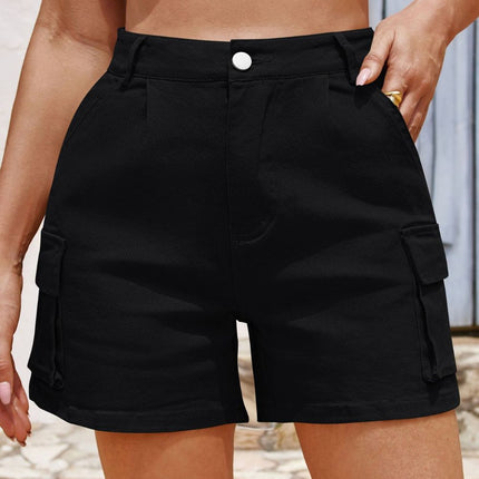 Pocketed High Waist Shorts