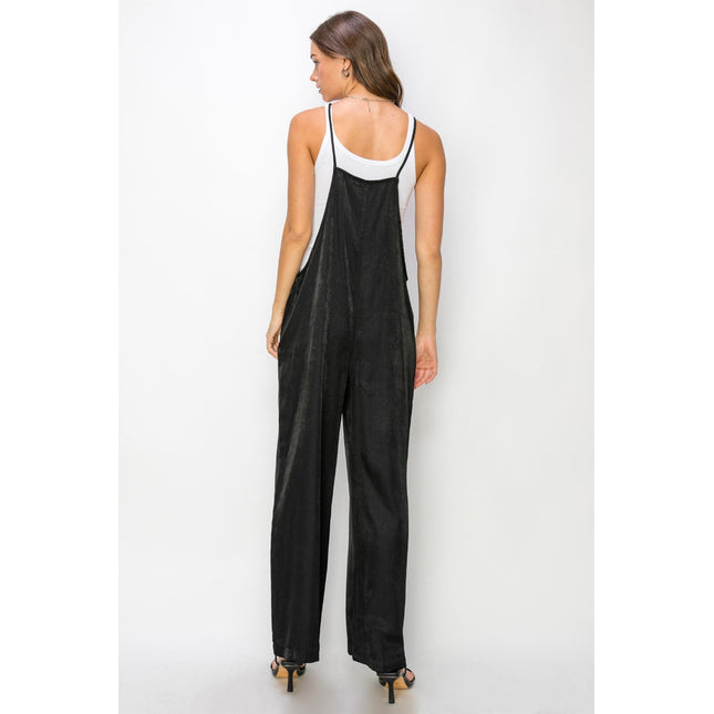 HYFVE Half Button Sleeveless Straight Jumpsuit