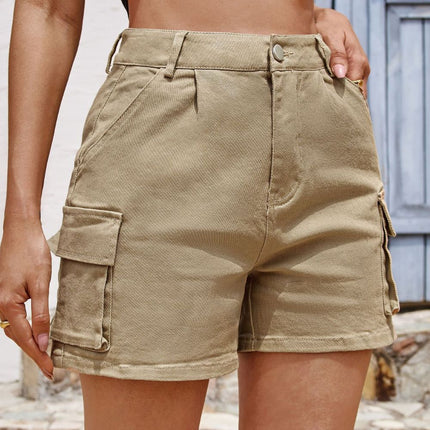 Pocketed High Waist Shorts