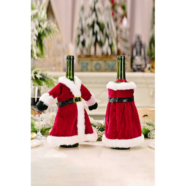 2-Pack Christmas Dress Wine Bottle Covers