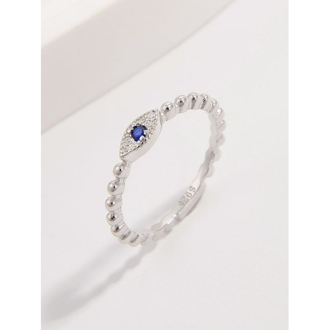 925 Sterling Silver Inlaid Zircon Ring