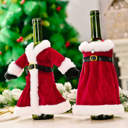 2-Pack Christmas Dress Wine Bottle Covers