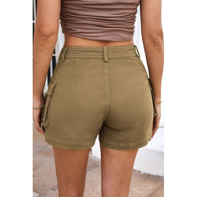 High Waist Shorts with Pockets