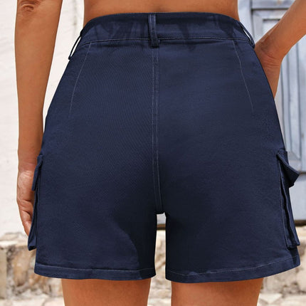 Pocketed High Waist Shorts