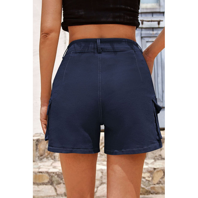 Pocketed High Waist Shorts