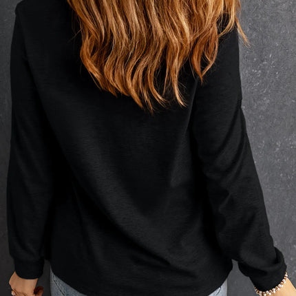 Boots Round Neck Long Sleeve Sweatshirt