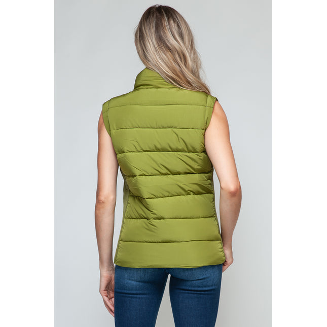 Snobbish Zip Up Turtleneck Vest with Pockets