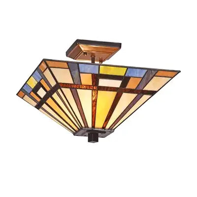 MERLIN Mission 2 Light Blackish Bronze Semi-flush Ceiling Fixture