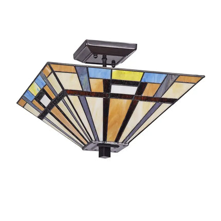 MERLIN Mission 2 Light Blackish Bronze Semi-flush Ceiling Fixture