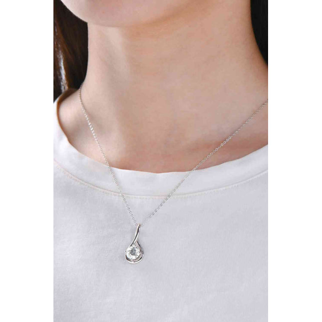 2 Carat Moissanite 925 Sterling Silver Necklace