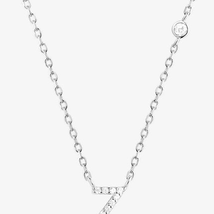 V To Z Zircon 925 Sterling Silver Necklace