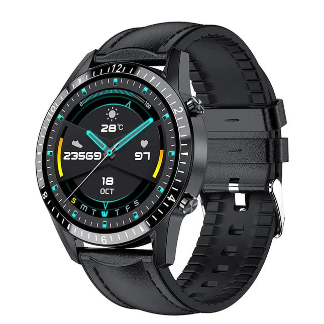 Color: Belt black - Smart watch waterproof smart bracelet