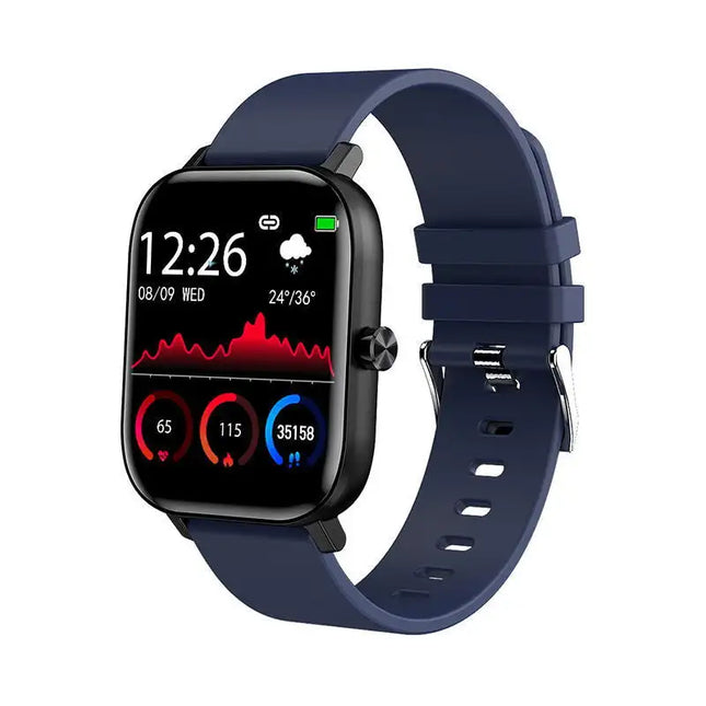 Color: Blue - Unisex Smart Watch Waterproof Watch Smart