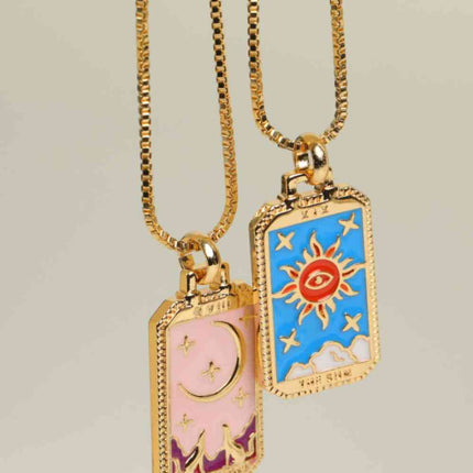 Tarot Card Pendant Copper Necklace