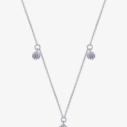 Moissanite Rhodium-Plated Necklace