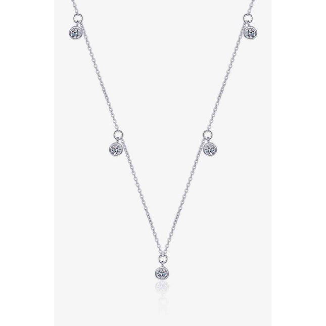 Moissanite Rhodium-Plated Necklace