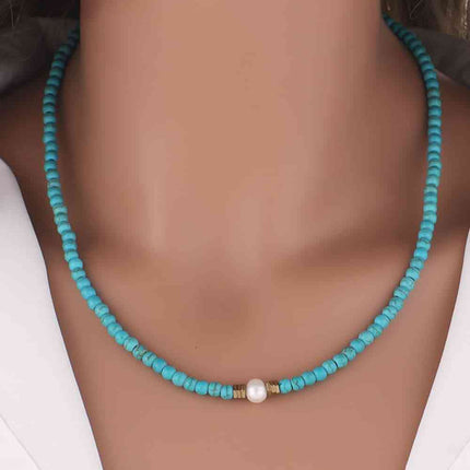 Turquoise & Pearl Necklace