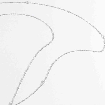 V To Z Zircon 925 Sterling Silver Necklace