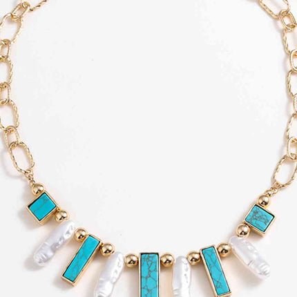 Turquoise Alloy Necklace