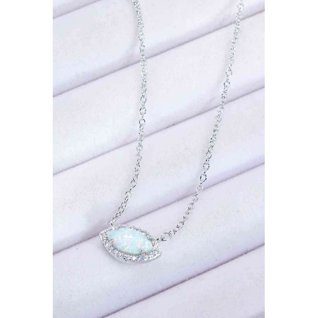 18k Rose Gold-Plated Opal Pendant Necklace