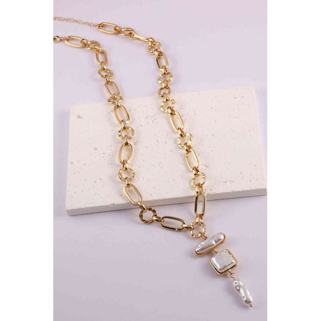 5-Piece Wholesale Freshwater Pearl Chunky Chain Necklace