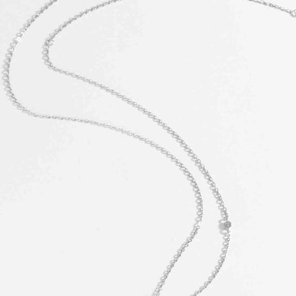 V To Z Zircon 925 Sterling Silver Necklace