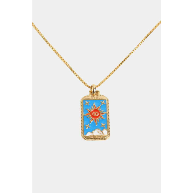 Tarot Card Pendant Copper Necklace