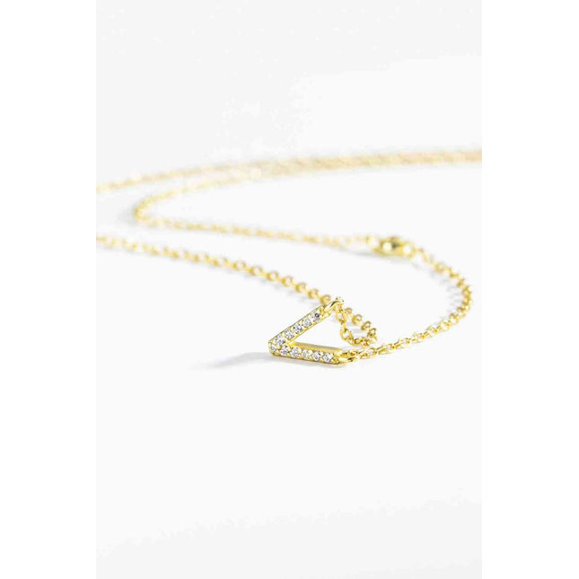 V To Z Zircon 925 Sterling Silver Necklace