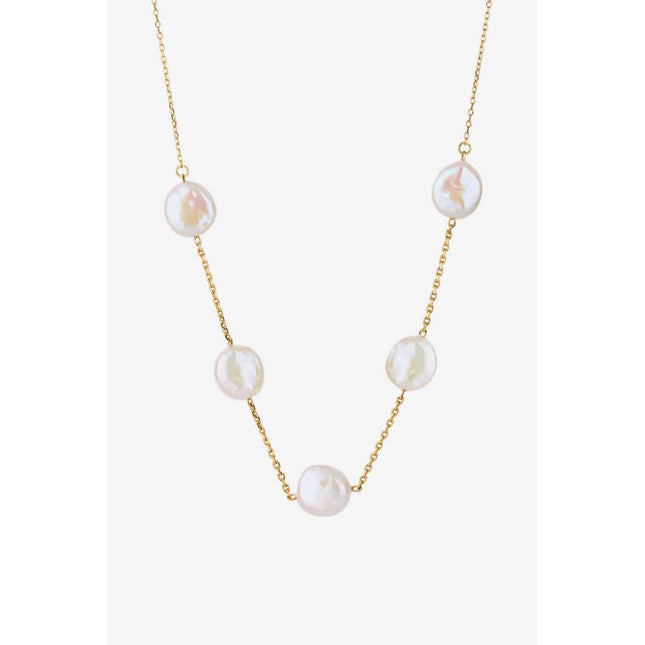 Freshwater Pearl Stainless Steel Necklace