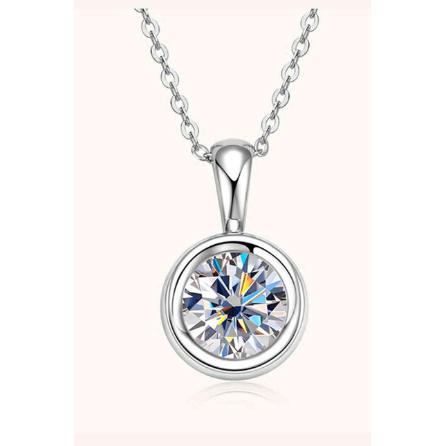 2 Carat Moissanite 925 Sterling Silver Necklace