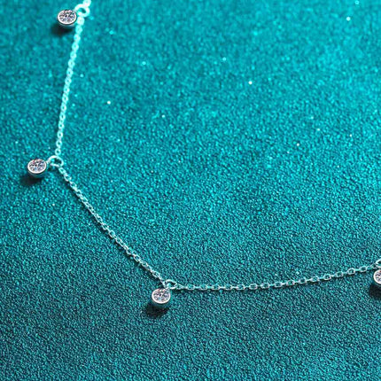 Moissanite Rhodium-Plated Necklace